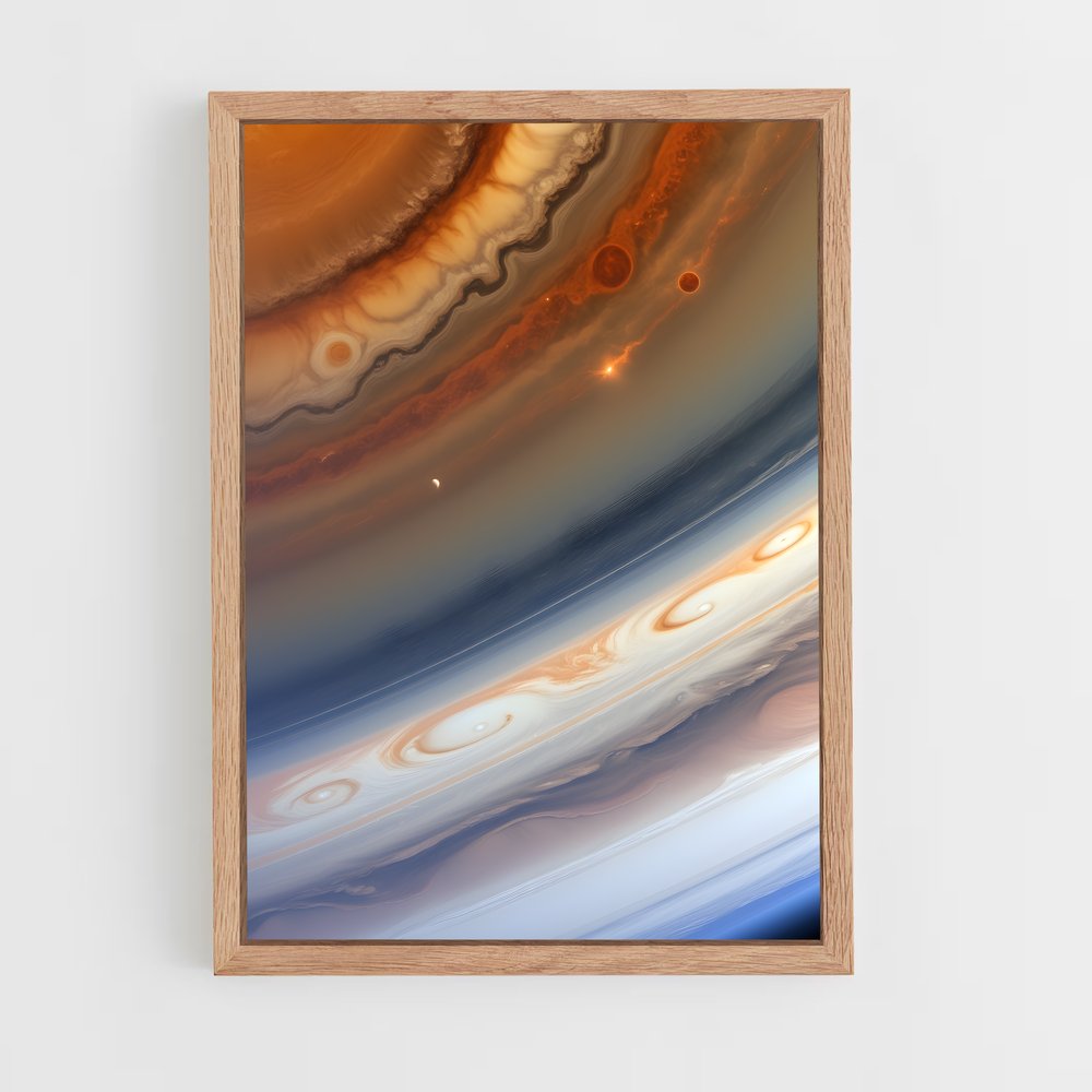 Poster Saturne Éblouissant – affiche Système solaire (vue 4)